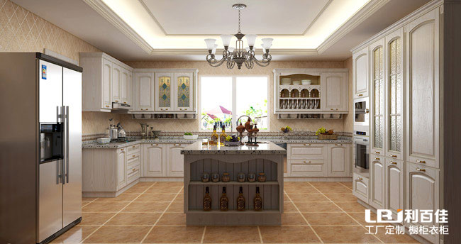 歐式廚房整體櫥櫃設計