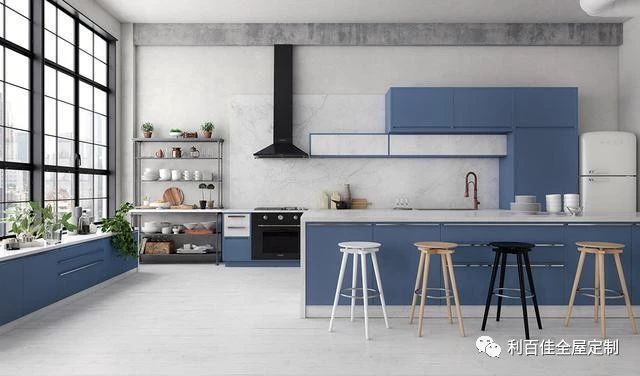 藍色櫥櫃設計圖